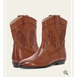 Frye Brown Leather Western Boots